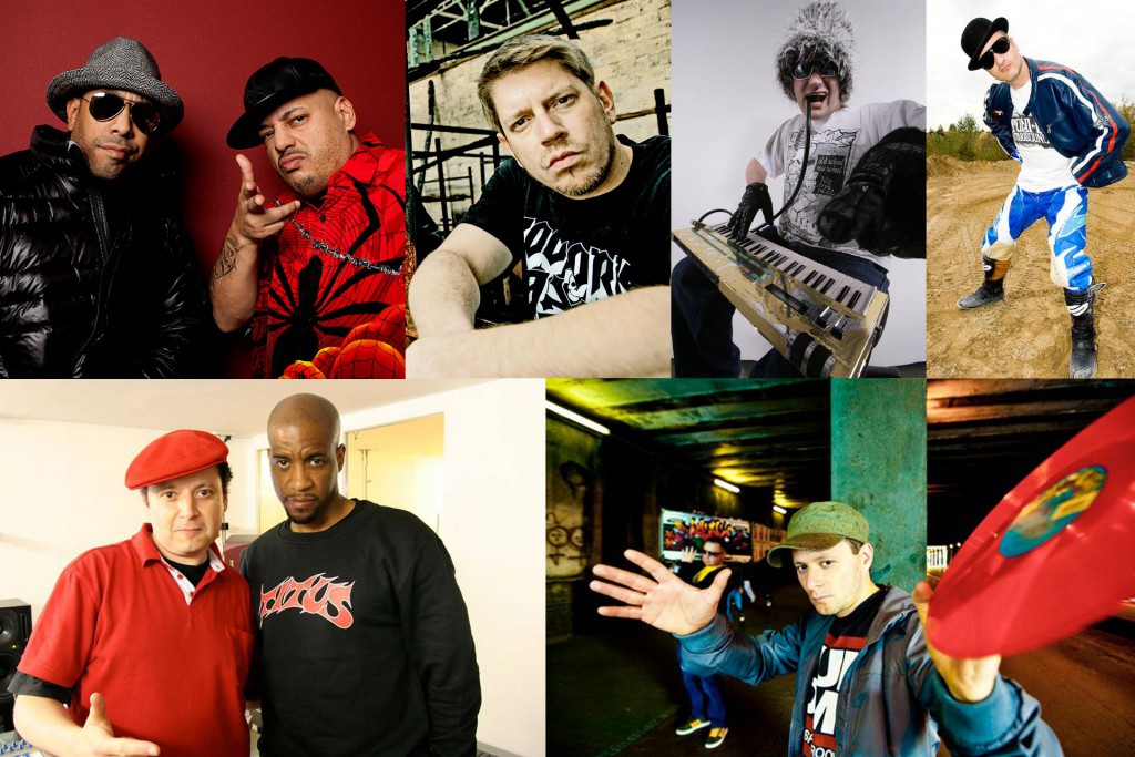 Collage Musiker Klienten dermaschinenraum.de: Beatnuts Tatwaffe (Die Firma) Shanai Triplet Tricks Torch Def Benski (Die Firma) Future Rock Masta Ace Toni L Jigg Nachelsson Future Rock Funkmaster Ozone